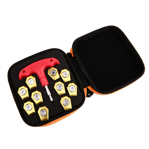 One Set of 5X Gold Weights Screw Replacement For M2 Driver Head + Red Wrench + Packaging Case