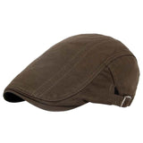 Men Hat Linen Cotton Retro Outdoors Golf Beret Flat Cap Breathable