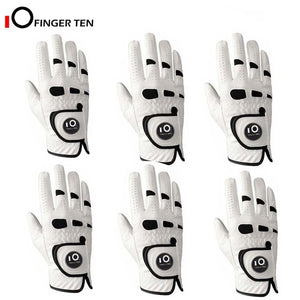 6 Pcs Premium Comfortable Golf Gloves Men Cabretta Leather with Ball Marker Left Hand