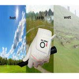 Women Golf Gloves Pair Breathable Wet Hot Rain Grip Left Hand Right Hand White