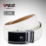 PGM Belt Men's Top Layer Leather Sliding Alloy Buckle 35.5mm Wide Ratchet