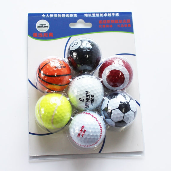 2017 New Pack of 7 Outdoor Sport Golf Ball Two Layers High Grade