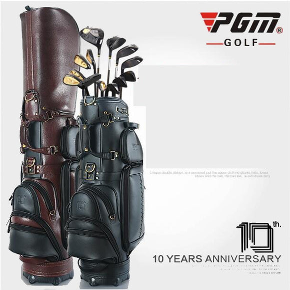 Genuine leather golf bag male standard bag