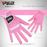 Women's Golf Gloves Pair Ladies Sport Microfiber Soft Fit Sport Grip Gloves L/R Hand Gloves