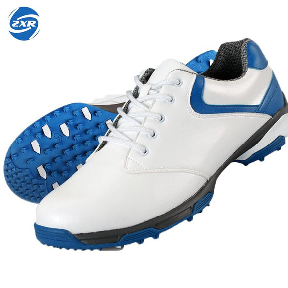 Men golf shoe waterproof breathable anti-skid super light comfortable leather