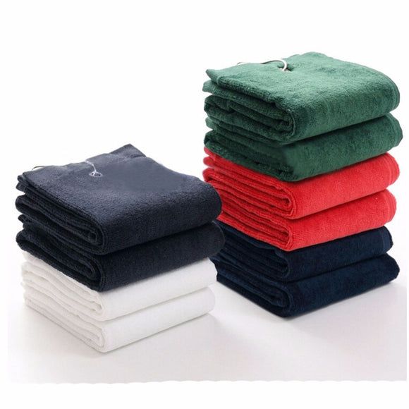 1 PC 100% Cotton Golf Towel Size 40 X 60 cm with Metal Hook Washcloth