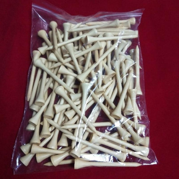 New Arrivials 100 PCS Colorful Golf Wooden Tee Long Golf Club Accessories Wooden Pegs Random Color