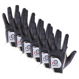 Golf Gloves Men Value 6 Pack Soft Rain Grip Hot Wet Weather Lh Rh Size  XL/ L/ M/ML Finger Ten