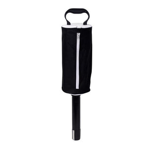 Black Zipper Golf Ball Pick Up Shag Bag Balls