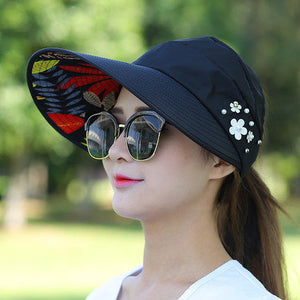 Golf cap Lady Summer Travel Folding Hat Anti-ultraviolet Cotton