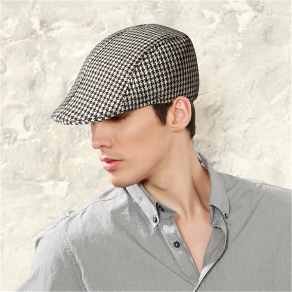 Houndstooth Pattern Outdoor Warm Keeping Golf Hat For Men & Women