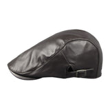 Men Faux Leather Golf Hat beret men & female hat 4 Colors Trendy Cap