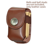 High Quality Leather Golf Ball Bag Holder Clip Waist Pack