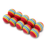 New 10pcs Golf Sponge Soft Rainbow Balls Swing Training Balls Golfer/Tennis