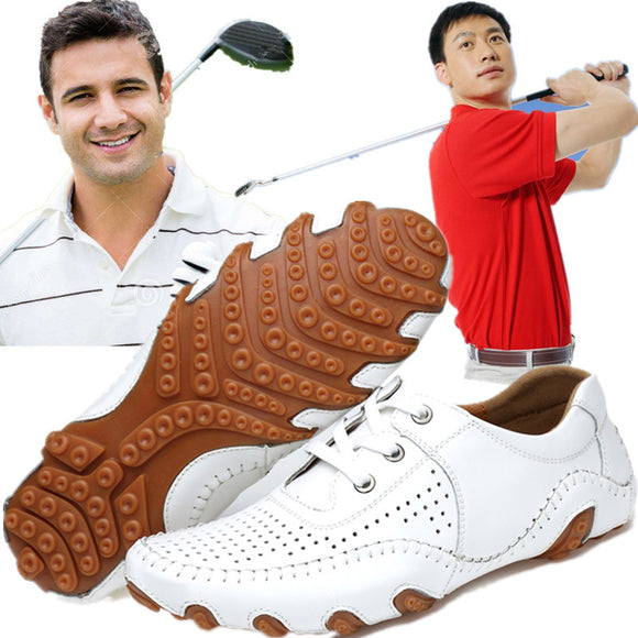 Genuine Leather golf shoes large size comfortable soft bottom non-slip