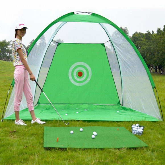 Golf Hitting Net Outdoor Practice Cage Indoor Garden Trainer 2M